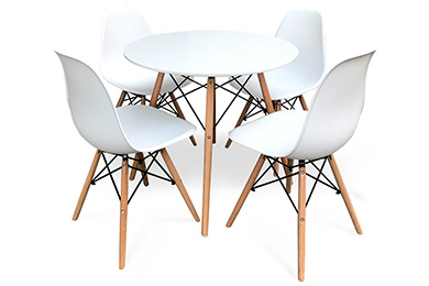 mesas y sillas para cafeterias eames diseño minimalista vintage