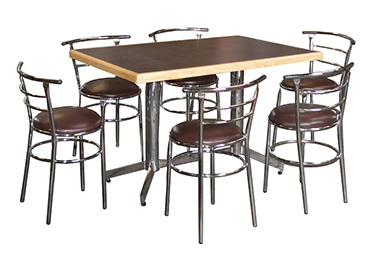 mesas y sillas para restaurantes de madera