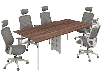 muebles para oficina mesa de juntas para 8 personas con estructura metálica