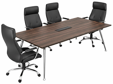 muebles para oficina mesa de juntas rectangular para 8 personas con estructura metálica