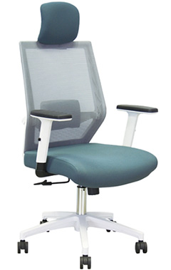 silla ejecutiva económica en color blanco con cabecera y mecanismo reclinable y pistón neumático con base de polipropileno color blanco con rodajas de nylon.jpg