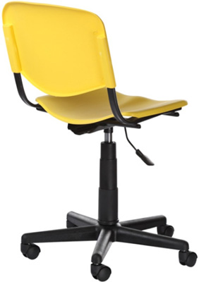 silla secretarial con asiento y respaldo de plástico