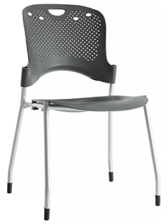 sillas de visita con asiento y respaldo de polipropileno perforado