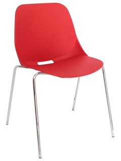 sillas de visita con asiento y respaldo en una sola pieza en polipropileno de alta resistencia