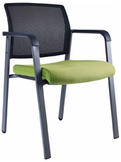 sillas de visita con respaldo tapizado en malla con estructura reforzada uso rudo