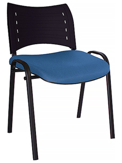 sillas de visita para oficina con asiento acojinado tapizado en tela