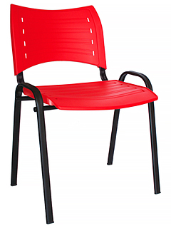 sillas de visita para oficina con asiento y respaldo de polipropileno de alta resistencia y duración