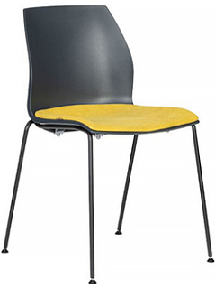sillas de visita para oficina con asiento y respaldo en una concha de polipropileno de alta resistencia citruss