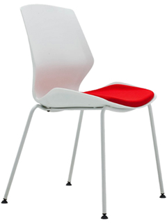 sillas de visita para oficina con asiento y respaldo en una sola pieza