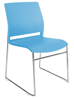 sillas de visita para oficina con base tipo trineo de varilla maciza