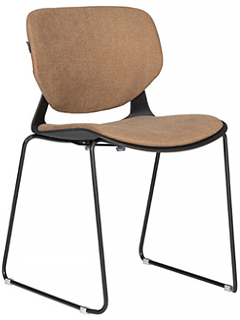 sillas de visita para oficina con cuerpo de polipropileno y trineo metálico