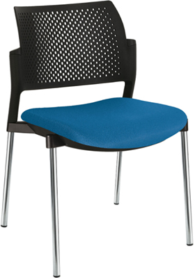 sillas de visita para oficina con respaldo de polipropileno perforado