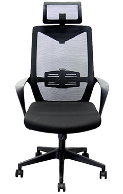 sillas ejecutivas para oficina con cabecera ajustable y mecanismo reclinable
