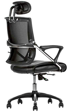 sillas ejecutivas para oficina con cabecera y soporte lumbar con descansa brazos de polipropileno