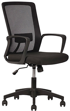 sillas ejecutivas para oficina ergonómicas respaldo bajo con soporte lumbar coderas fijas en forma de escuadra sujetas al asiento y respaldo