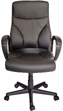 sillas ejecutivas para oficina respaldo alto con coderas acojinadas  y mecanismo reclinable con palanca para ajustar altura del asiento