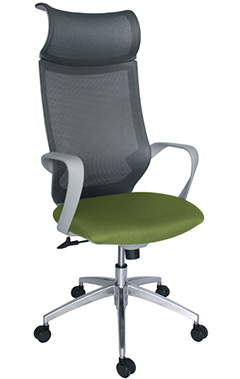 sillas ejecutivas para oficina respaldo alto tapizadas en malla smart mesh plus con mecanismo reclinable con pistón neumático