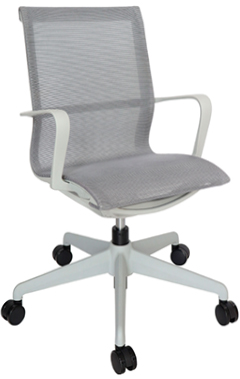 sillas operativas con asiento y respaldo tapizado en malla resistente a la fricción