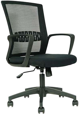 sillas operativas para oficina con descansa brazos fijos mecanismo reclinable y soporte lumbar fijo kontor