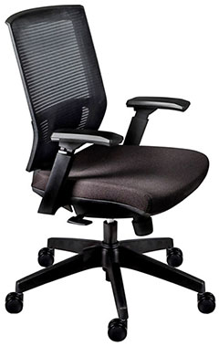 sillas operativas para oficina con mecanismo syncrho asiento deslizante respaldo tapizado en malla mesh de alta resistencia