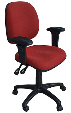 sillas operativas para oficina respaldo medio uso rudo con descansa brazos ajustables con alma de acero rextor br