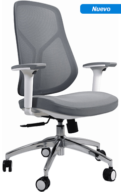 sillas para oficina con base metálica cromada