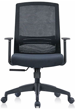 sillas para oficina con respaldo de malla y soporte lumbar ajustable