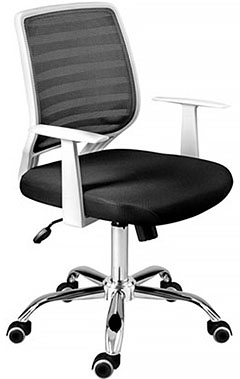 sillas de escritorio en color blanco para home office