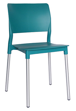 sillas para cafeteria restaurante con patas de aluminio reef