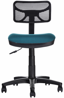 sillas secretariales con respaldo tapizado en malla y ajuste de altura por medio de pistón neumático de gas