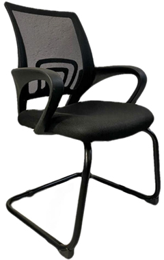 sillas secretariales de malla con base tipo trineo