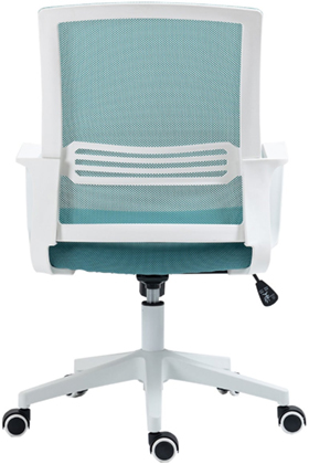 sillas secretariales giratorias color blanco con azul