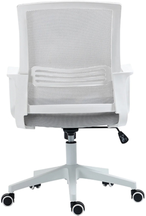 sillas secretariales giratorias en color blanco con gris