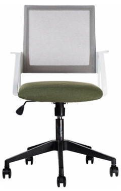 sillas secretariales para oficina con respaldo tapizado en malla y mecanismo reclinable