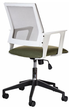 sillas secretariales para oficina con respaldo tapizado en malla y ajuste de altura por medio de pistón neumático