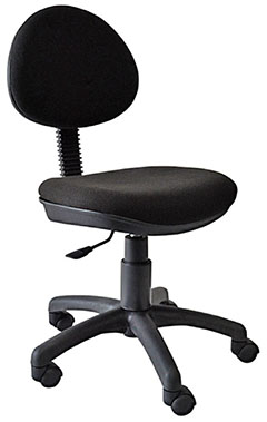 sillas secretariales para oficina jr tapizada en tela color negro