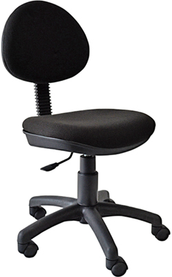 sillas secretariales para oficina tapizada en tela color negro