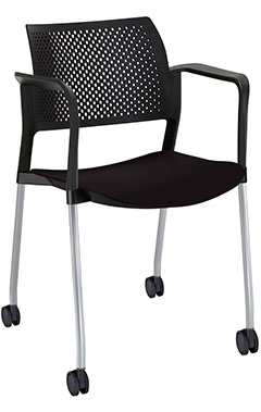 sillas de visita para oficina OHV 315 negro con llantas