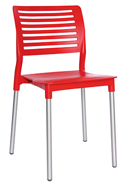 sillas para cafeteria restaurante con patas de aluminio breeze