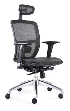 sillas para oficina con cabecera y brazos ajustables