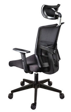 sillas para oficina económicas con cabecera respaldo de malla con soporte lumbar brazos ajustables regulador de altura neumático