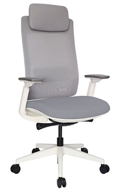 sillón directivo para oficina en color blanco quart respaldo alto