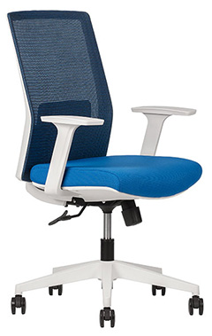 sillón ejecutivo con respaldo tapizado en malla de alta resistencia y mecanismo reclinable