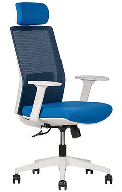 sillón ejecutivo con respaldo tapizado en malla de alta resistencia