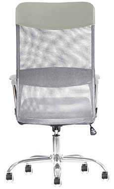 sillón semi ejecutivo para oficina ciudad de méxico faber color blanco con gris y mecanismo reclinable con ajuste de altura