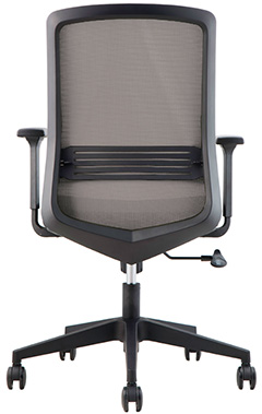 sillón semi ejecutivo para oficina con descansa brazos ajustables y mecanismo reclinable con respaldo tapizado en malla