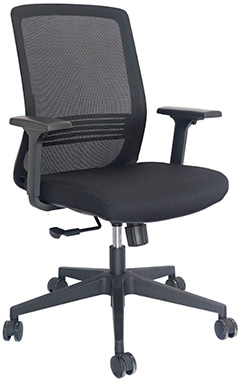 sillón semi ejecutivo para oficina con descansa brazos ajustables y mecanismo reclinable aspent