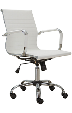 sillones semi ejecutivos cartagena respaldo bajo con mecanismo reclinable y base metálica con rodajas de nylon