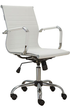 sillones semi ejecutivos cidro respaldo bajo color blanco