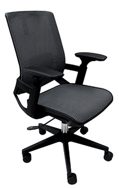 sillones semi ejecutivos para oficina con asiento tapizado y respaldo en malla